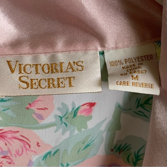Vintage Victoria’s Secret Robe Floral Gold Label Women’s Size Medium Flowers - Picture 4 of 6